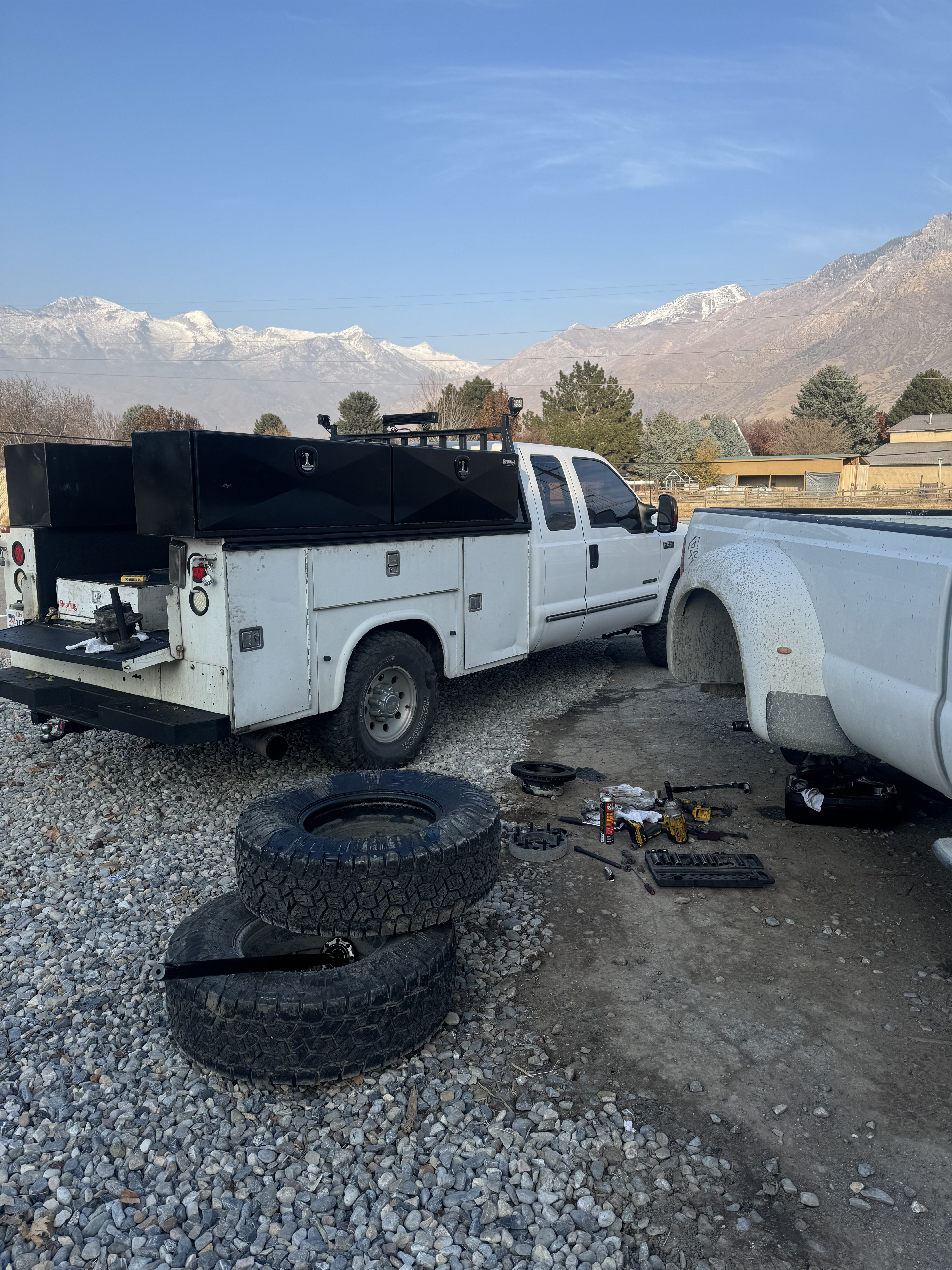 Mobile diagnostic scan on a delivery truck